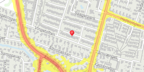 Trafikstøjkort på Vingetoften 40, 2730 Herlev