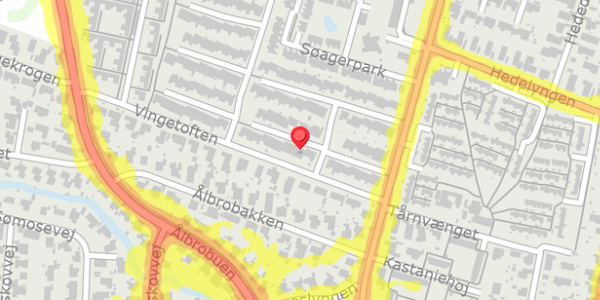 Trafikstøjkort på Vingetoften 42, 2730 Herlev