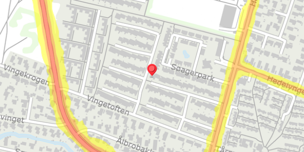Trafikstøjkort på Vingetoften 80, 2730 Herlev