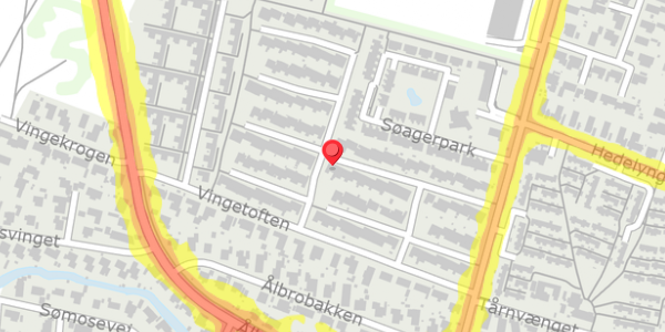 Trafikstøjkort på Vingetoften 82, 2730 Herlev