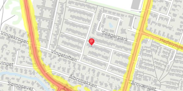 Trafikstøjkort på Vingetoften 84, 2730 Herlev