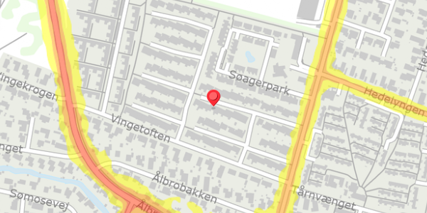 Trafikstøjkort på Vingetoften 86, 2730 Herlev