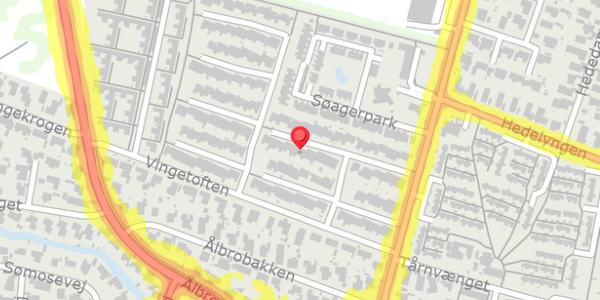 Trafikstøjkort på Vingetoften 88, 2730 Herlev