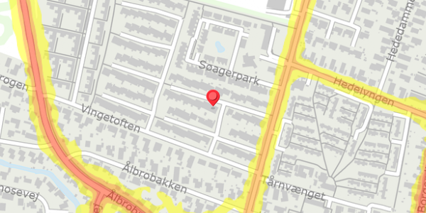 Trafikstøjkort på Vingetoften 94, 2730 Herlev