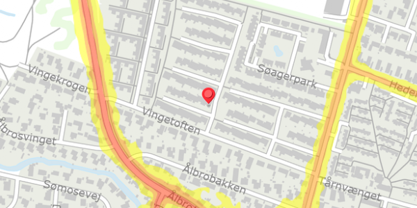Trafikstøjkort på Vingetoften 96, 2730 Herlev