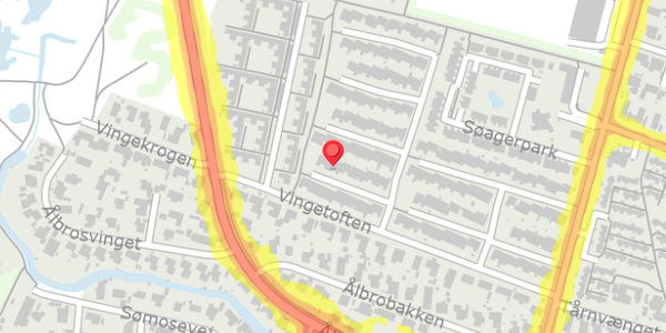Trafikstøjkort på Vingetoften 104, 2730 Herlev