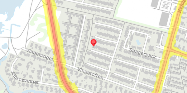 Trafikstøjkort på Vingetoften 132, 2730 Herlev