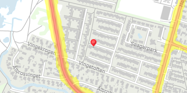 Trafikstøjkort på Vingetoften 136, 2730 Herlev