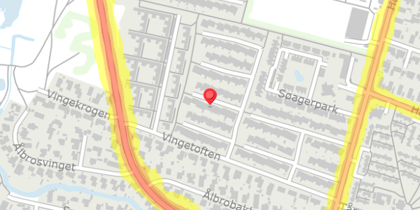 Trafikstøjkort på Vingetoften 140, 2730 Herlev