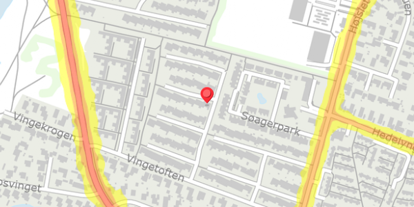 Trafikstøjkort på Vingetoften 172, 2730 Herlev