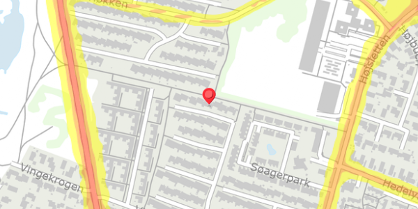 Trafikstøjkort på Vingetoften 180, 2730 Herlev