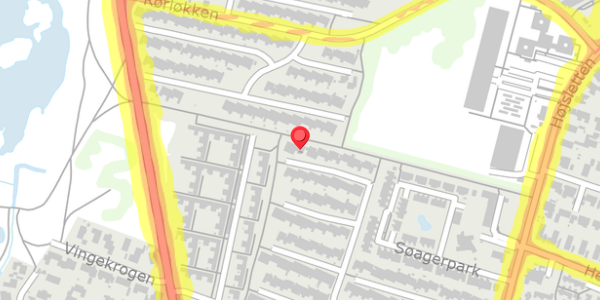Trafikstøjkort på Vingetoften 186, 2730 Herlev