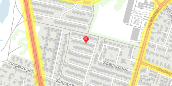 Trafikstøjkort på Vingetoften 198, 2730 Herlev