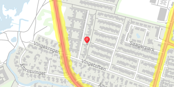 Trafikstøjkort på Vingetoften 212, 2730 Herlev