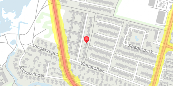 Trafikstøjkort på Vingetoften 214, 2730 Herlev