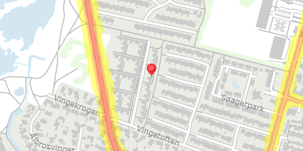 Trafikstøjkort på Vingetoften 220, 2730 Herlev