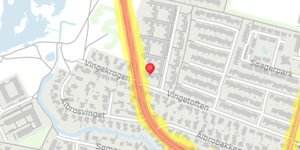 Trafikstøjkort på Vingetoften 232, 2730 Herlev