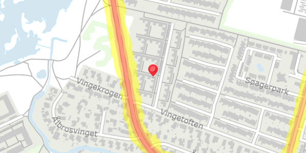 Trafikstøjkort på Vingetoften 244, 2730 Herlev