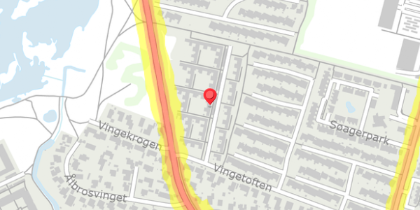 Trafikstøjkort på Vingetoften 258, 2730 Herlev
