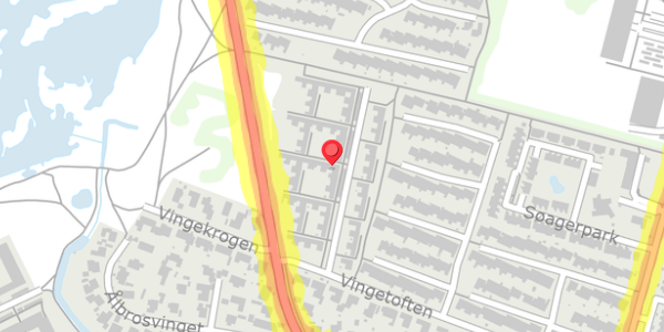 Trafikstøjkort på Vingetoften 260, 2730 Herlev