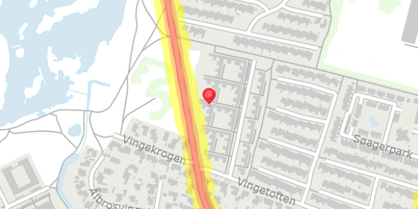 Trafikstøjkort på Vingetoften 266, 2730 Herlev