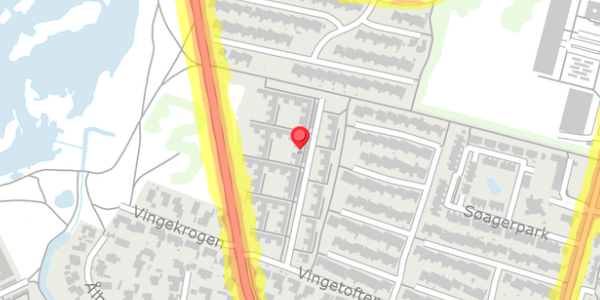 Trafikstøjkort på Vingetoften 276, 2730 Herlev