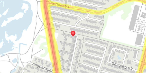 Trafikstøjkort på Vingetoften 296, 2730 Herlev