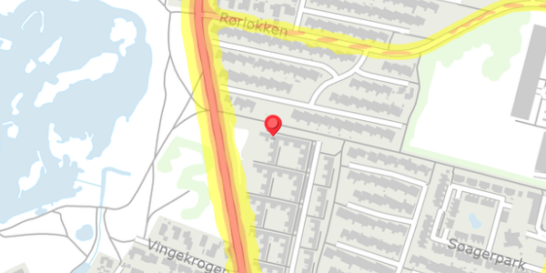 Trafikstøjkort på Vingetoften 302, 2730 Herlev