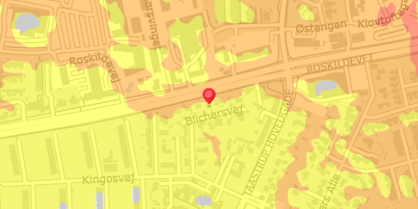 Trafikstøjkort på Blichersvej 13, 2630 Taastrup