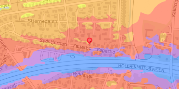 Trafikstøjkort på Fagerbo 14, . , 2640 Hedehusene