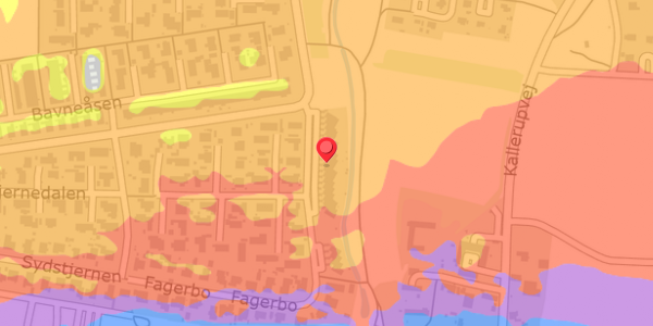 Trafikstøjkort på Fagerbo 17, . , 2640 Hedehusene