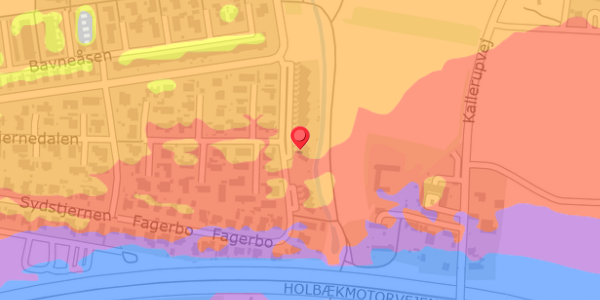 Trafikstøjkort på Fagerbo 31, . , 2640 Hedehusene