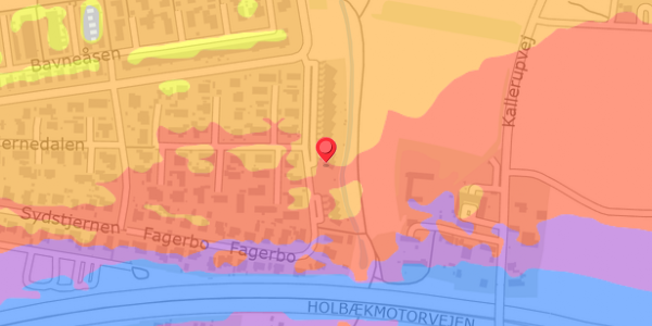 Trafikstøjkort på Fagerbo 33, . , 2640 Hedehusene