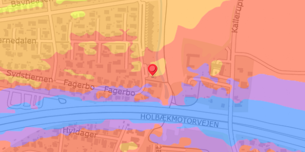 Trafikstøjkort på Fagerbo 45, . , 2640 Hedehusene