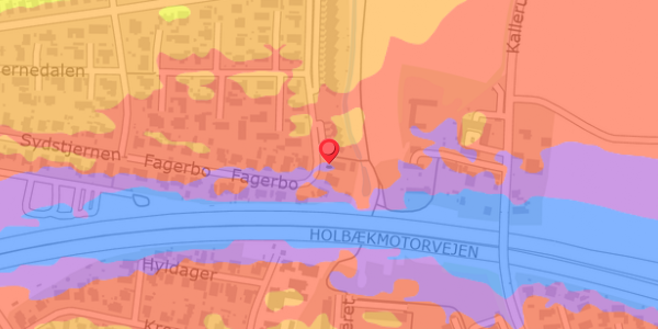 Trafikstøjkort på Fagerbo 47A, . , 2640 Hedehusene