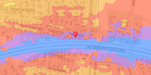 Trafikstøjkort på Fagerbo 57, . , 2640 Hedehusene