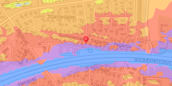 Trafikstøjkort på Fagerbo 75, 2640 Hedehusene