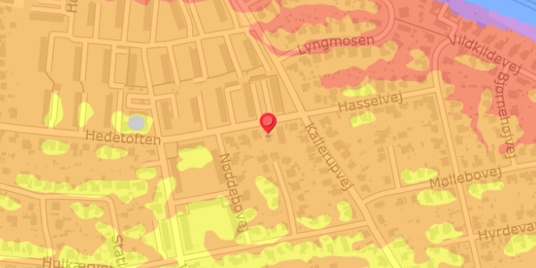 Trafikstøjkort på Hedetoften 34, 2640 Hedehusene