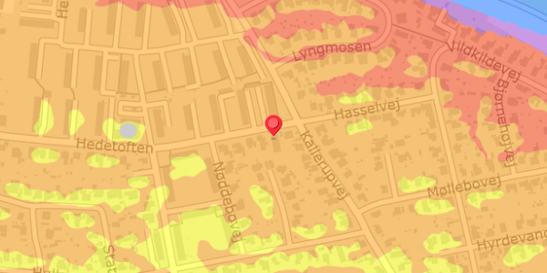 Trafikstøjkort på Hedetoften 36, 2640 Hedehusene