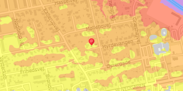 Trafikstøjkort på Hyrdevangen 3, . , 2640 Hedehusene