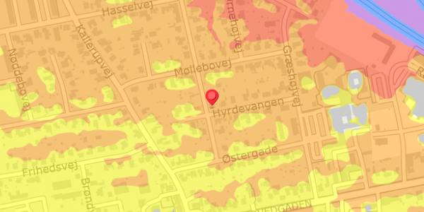Trafikstøjkort på Hyrdevangen 7, . , 2640 Hedehusene