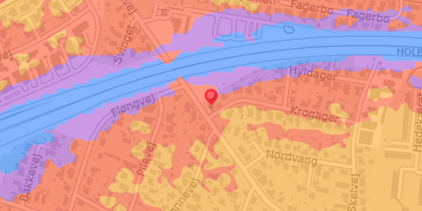 Trafikstøjkort på Krogager 1, . , 2640 Hedehusene