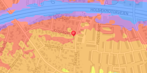 Trafikstøjkort på Krogager 26, . , 2640 Hedehusene