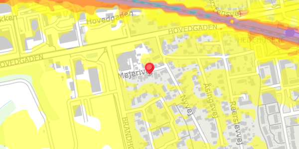 Trafikstøjkort på Mejerivej 3A, . , 2640 Hedehusene