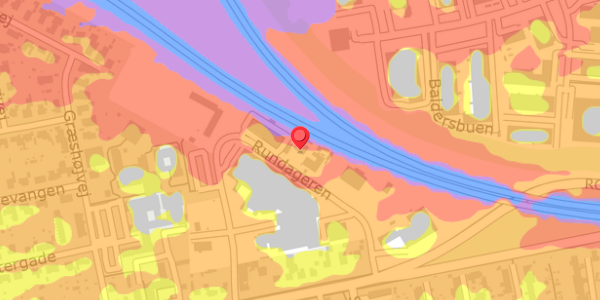 Trafikstøjkort på Rundageren 21, 2640 Hedehusene