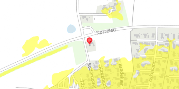 Trafikstøjkort på Soderupvej 10, 2640 Hedehusene