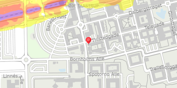 Trafikstøjkort på Thistedgade 4, 2. e, 2630 Taastrup