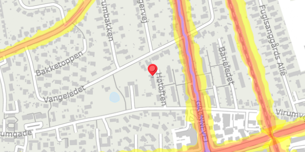 Trafikstøjkort på Høtoften 11, 2830 Virum