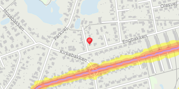 Trafikstøjkort på Kirsebærbakken 2, 2830 Virum