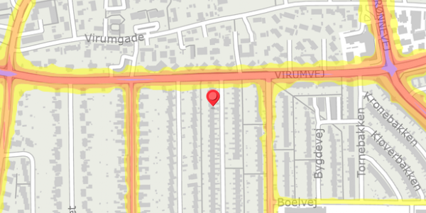 Trafikstøjkort på Kvædevej 111, 2830 Virum